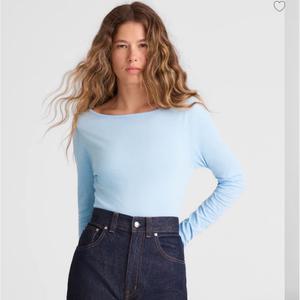 Madewell long sleeve T, light blue. Small. Brand New with tags. - Picture 1 of 3